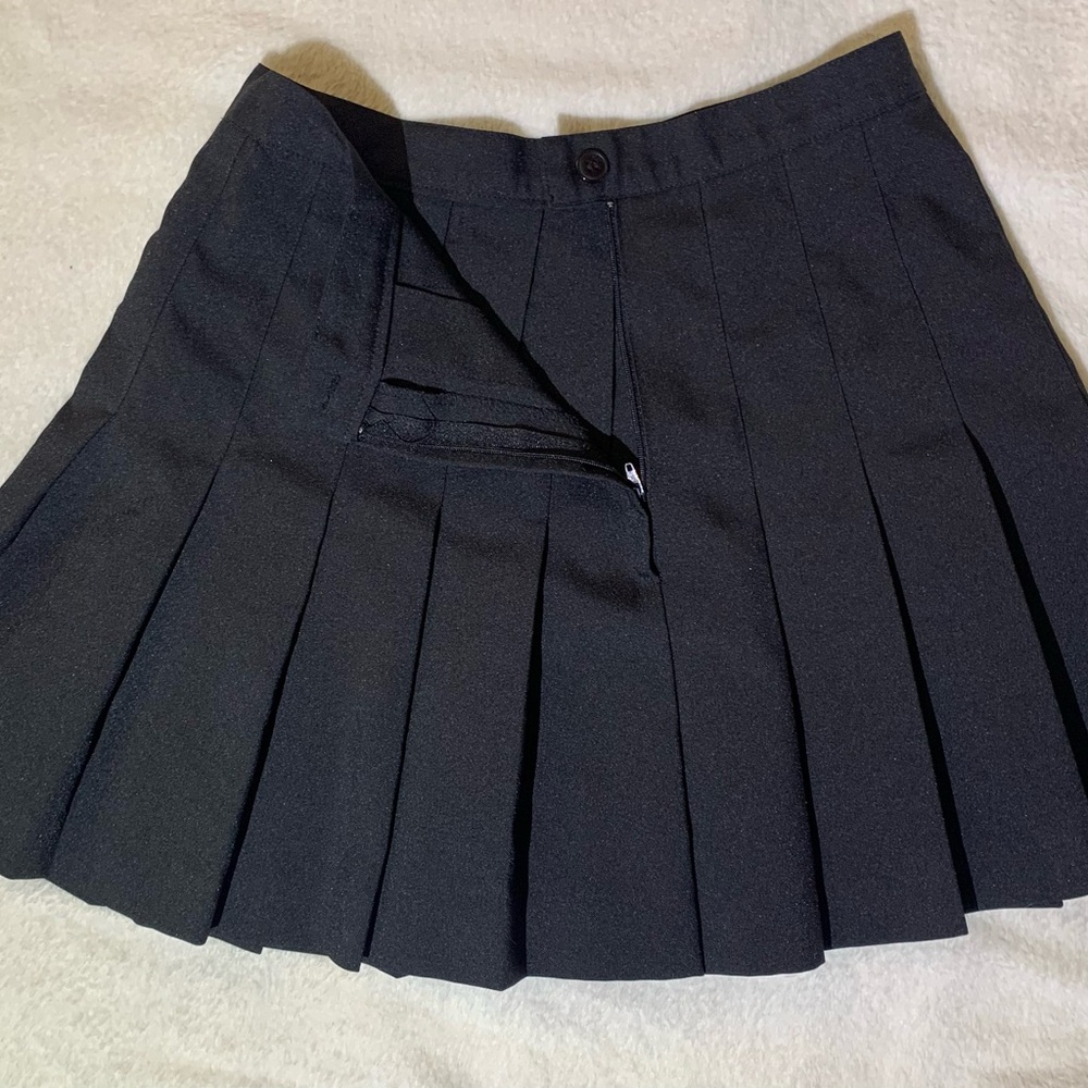 Classic Black Pleated Skirt